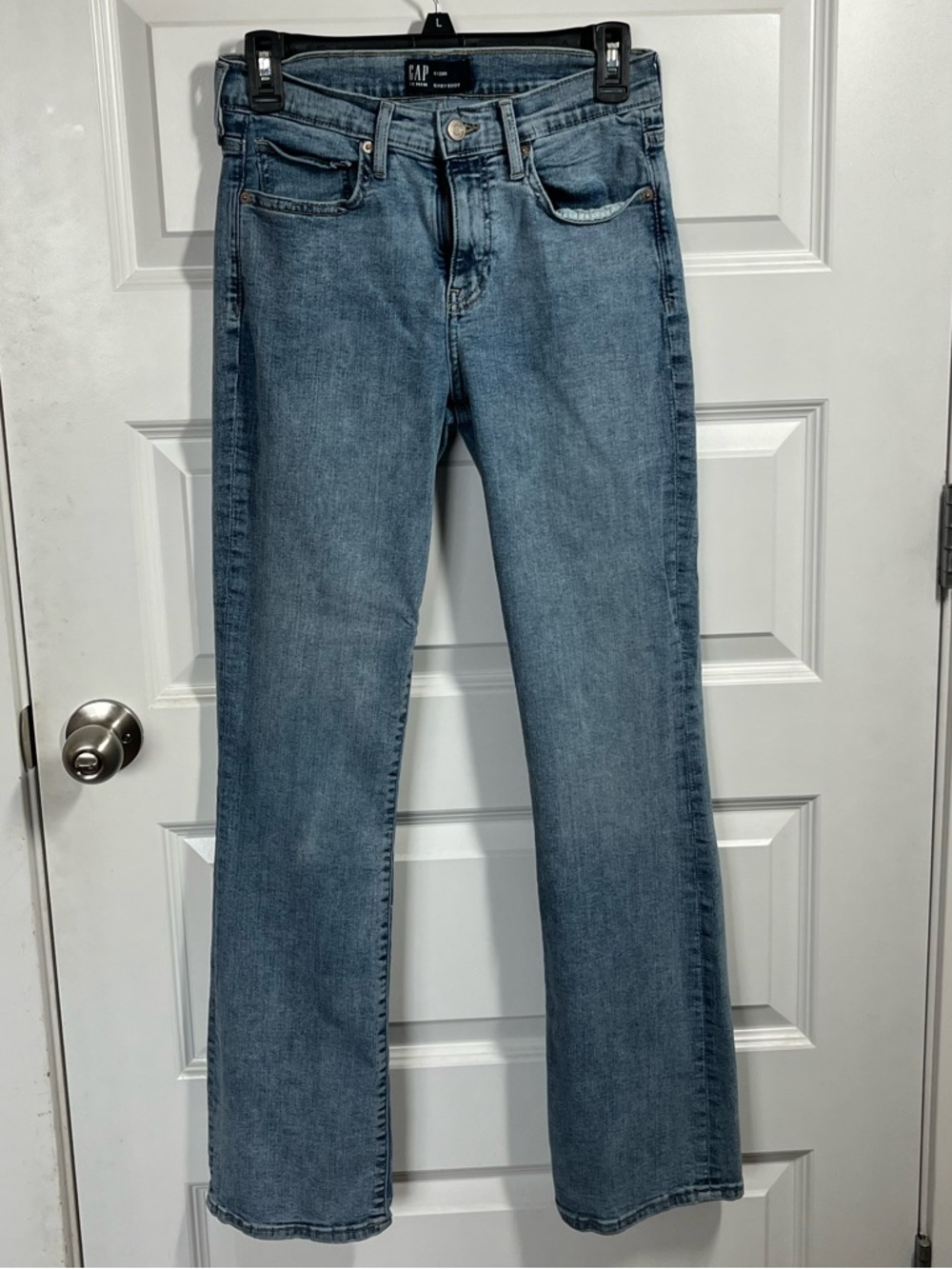 Gap Baby Boot Light Wash Stretch Bootcut Jeans Size 6 28 Y2K